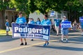 Supporters of State Senate Candidate March
